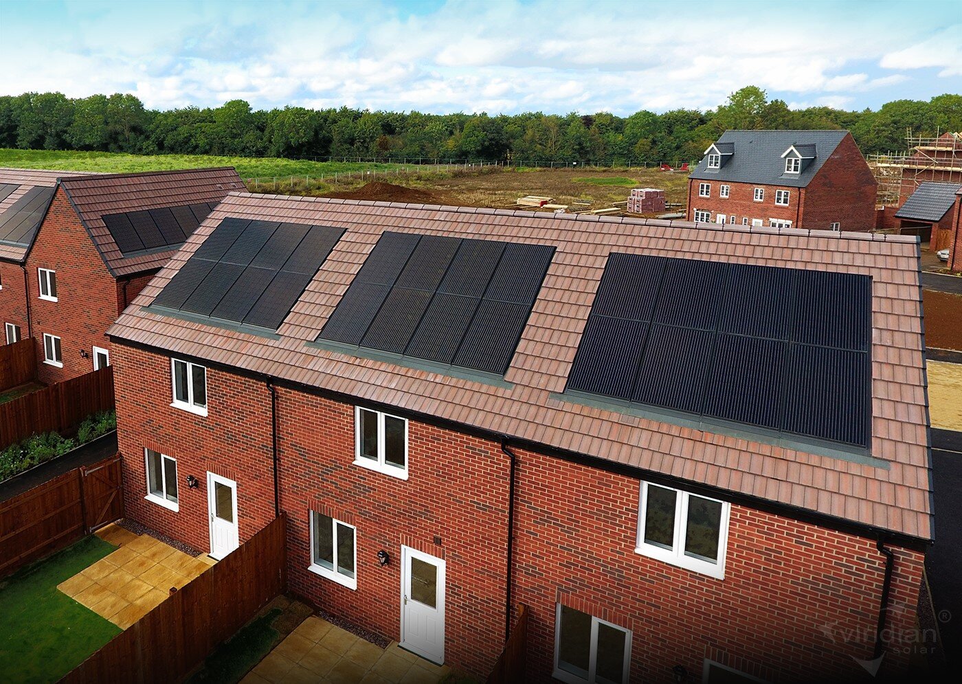 Installing solar panel mounting system on a new build roof structure